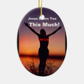 クリスマス・イエス セラミックオーナメント (裏面)