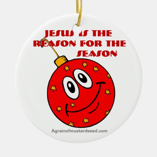 クリスマス・イエス セラミックオーナメント (正面)
