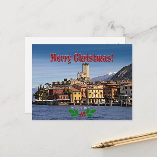 クリスマス - イタリア、マンチェーゼ ポストカード (正面/裏面インサイチュ)