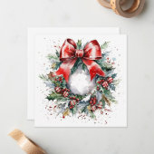 クリスマス・イブの冬の抱擁 ノートカード (正面/裏面インサイチュ)