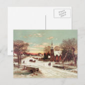 クリスマス・イブの冬の風景 ポストカード (正面/裏面)