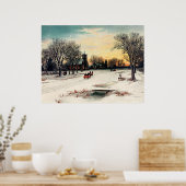 クリスマス・イブ1889年、ヴィンテージ絵画ズ ポスター (キッチン)