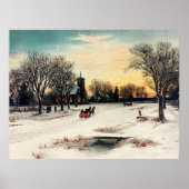 クリスマス・イブ1889年、ヴィンテージ絵画ズ ポスター (正面)