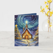 クリスマス・イブ カード (黄色い花)