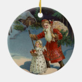 クリスマス+イブ | ビンテージ+ホリデー セラミックオーナメント (裏面)