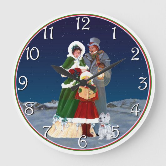 クリスマス・イブ ラージ壁時計 (正面)