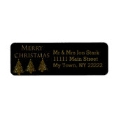 クリスマス·イブ·金ゴールド·ツリー ラベル (正面)