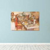 クリスマス・イブ by カール・ラーソン、ヴィンテージ・ホリデー キャンバスプリント (インサイチュ (ウッドフロア))