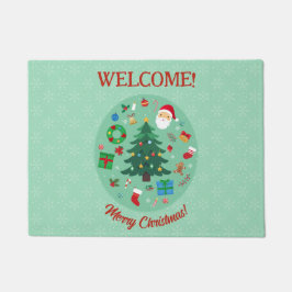 クリスマス イラスト ホリデーパーティー ドアマット
