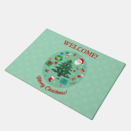 クリスマス イラスト ホリデーパーティー ドアマット