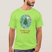 クリスマス イラスト ホリデー Tシャツ (正面)