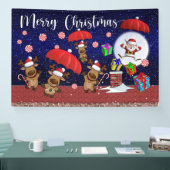 クリスマス　インドア　または　アウトドア 横断幕 (トレードショー)