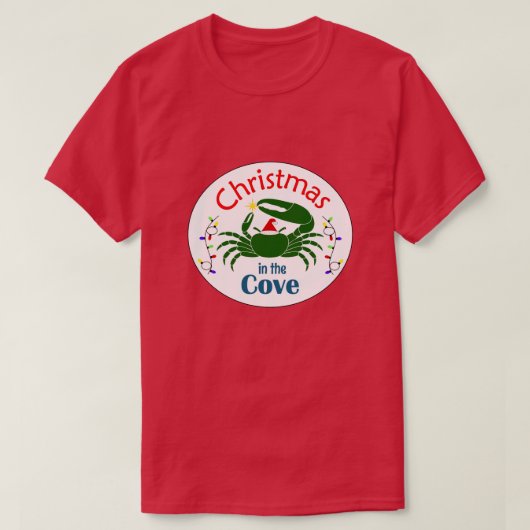 クリスマス・イン・ザ・コーブ大人Tシャツ(濃色) Tシャツ (デザイン正面)