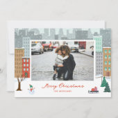 クリスマス・イン・ザ・シティ フラット ホリデー カード (正面)
