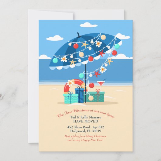 クリスマス・イン・ザ・トロピクス 引っ越しのお知らせ シーズンカード (正面)