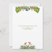 クリスマス・イン・ジュライ家族の集まりトロピカル 招待状 (裏面)