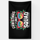 クリスマス イン ジュライ チーム サングラス 夏 ビーチ 横断幕 (縦)