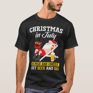 クリスマス・イン・ジュライ 〜牛乳とクッキーはナシでビールだけ〜 Tシャツ