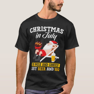 クリスマス・イン・ジュライ 〜牛乳とクッキーはナシでビールだけ〜 Tシャツ