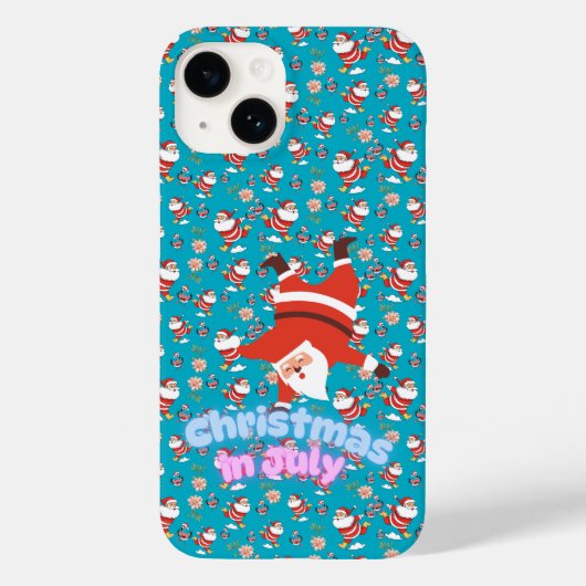 クリスマス イン ジュライ 面白いサンタの模様のスマホケース Case-Mate iPhoneケース (裏面)