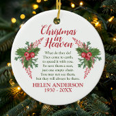 クリスマス イン ヘブン 詩 記念 フォト ホリデー セラミックオーナメント