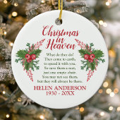 クリスマス イン ヘブン 詩 記念 フォト ホリデー セラミックオーナメント
