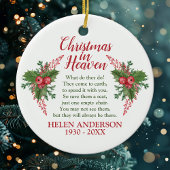 クリスマス イン ヘブン 詩 記念 フォト ホリデー セラミックオーナメント