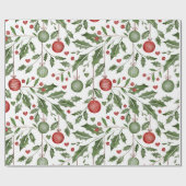 クリスマス・イヴィー ラッピングペーパー (フラット)