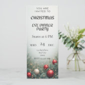 クリスマス・イヴ・ディナー・パーティーのデジタル招待状 招待状 (スタンド正面)