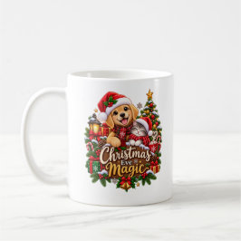 クリスマス・イヴ・マジック – かわいい犬と猫のホリデーコーヒー コーヒーマグカップ
