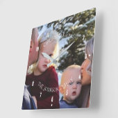 クリスマス·ウィズ·アニー·ネーム·フォト·ファミリー·フェスティバル スクエア壁時計 (傾斜)