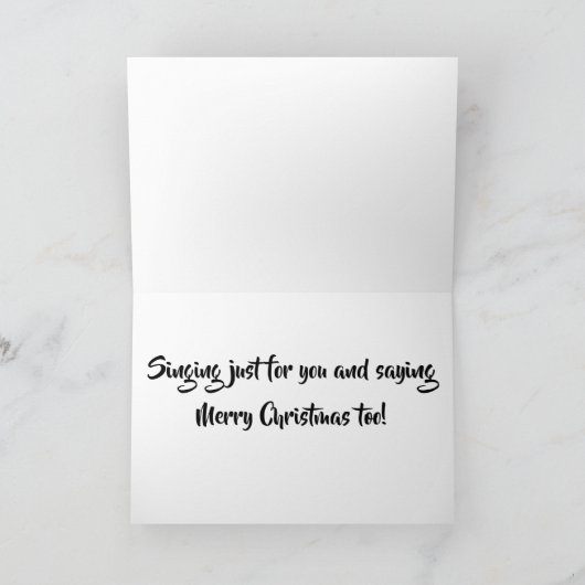 **クリスマス・ウィッシュを歌う**「あなた」のためだけに カード (内部)