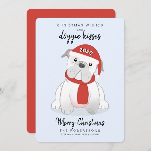 クリスマス・ウィッシュズとドギー・キス2020 シーズンカード (正面/裏面)