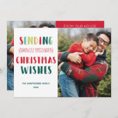クリスマス·ウィッシュズを送る(社会的に遠ざかった)カスタム シーズンカード (正面/裏面)