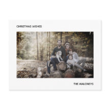 クリスマス・ウィッシュズ・モダンフォト・白黒ストライプ