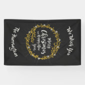 クリスマス·ウィッシュズ·名前をカスタムする旗 横断幕 (横)