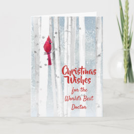 クリスマス・ウィッシュ赤（鳥）ショウジョウコウカンチョウfor Doctor シーズンカード