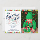 クリスマス・ウィッシュ・ホリデー写真 シーズンカード (正面)