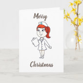 クリスマス・ウィッシュ**特別なナース** カード (黄色い花)