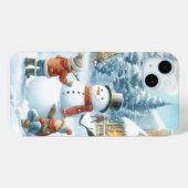 クリスマス/ウィンターシーズン雪だるま Case-Mate iPhoneケース (裏面 (横))
