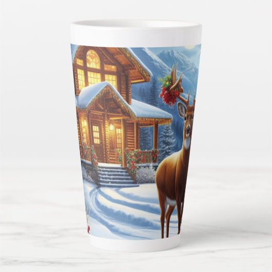 クリスマス/ウィンターディアーロッジ カフェラテマグ (正面)