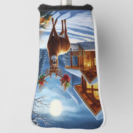 クリスマス/ウィンターディアーロッジ ゴルフヘッドカバー (回転90)