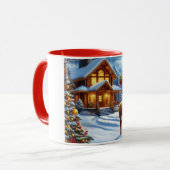 クリスマス/ウィンターディアーロッジ マグカップ (正面左)