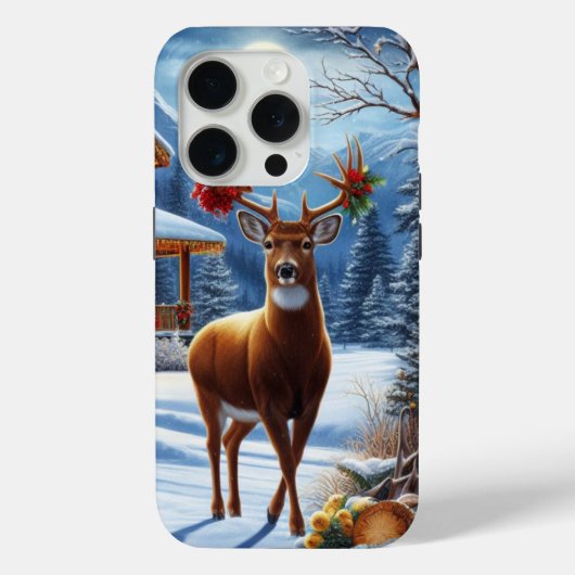 クリスマス/ウィンターディアーロッジ Case-Mate iPhoneケース (裏面)