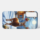 クリスマス/ウィンターディアーロッジ SAMSUNG GALAXYケース (裏面横)
