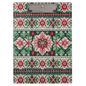 クリスマス/ウィンターフェア赤と緑 クリップボード (正面)