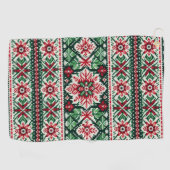 クリスマス/ウィンターフェア赤と緑 ゴルフタオル (横)