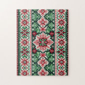 クリスマス/ウィンターフェア赤と緑 ジグソーパズル (縦)