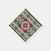 クリスマス/ウィンターフェア赤と緑 スタンダードカクテルナプキン (角)