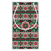 クリスマス/ウィンターフェア赤と緑 スモールペーパーバッグ (裏面)